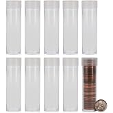BCW Coin Tubes for US Pennies, Holds Lincoln Penny, 10 Count | Durable Plastic Tube Coin Holder, Coin Collecting Supplies, Penny Tubes
