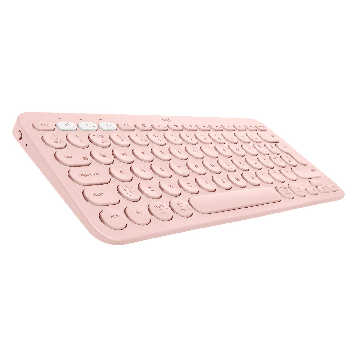 Logitech K380 Multi-Device Bluetooth Wireless Keyboard with Easy-Switch for up to 3 Devices, Slim, 2 Year Battery – PC, Laptop, Windows, Mac, Chrome OS, iPad OS, Apple TV, QWERTY English Layout - Pink