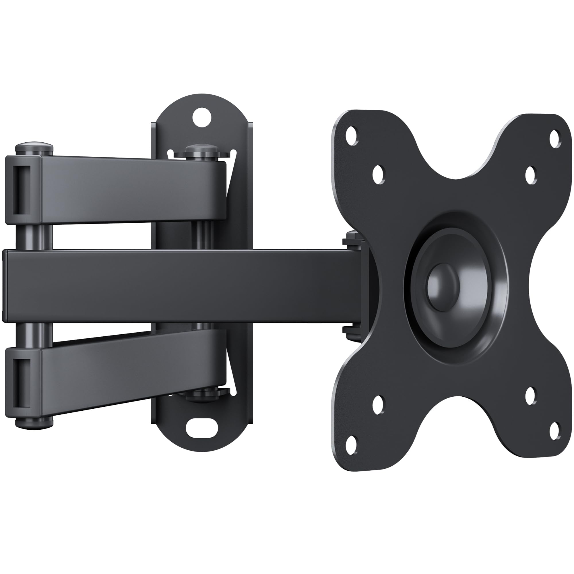 BONTEC Universal Tilting TV Wall Mount, Fits 13-30 Inch Curved and Flat TVs up to 15kg, Full Motion Adjustment, Space-Saving TV Wall Bracket, Retracts 50mm from Wall, VESA 75x75/100x100mm