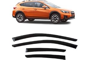 OPTIMAL CO 2018-2023 Tape-On Side Window Deflector Visors for Subaru Crosstrek & for Subaru Impreza Hatchback 2017-2023 Smoke Tinted Rain Guards