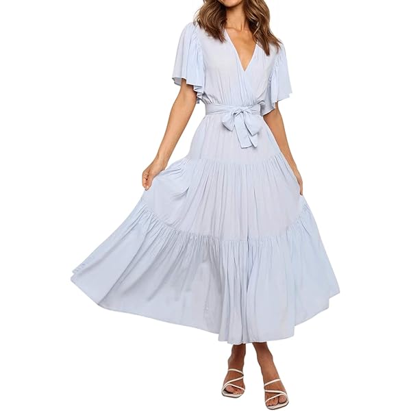 long maxi dress with open back Surf Gypsy Open Back Maxi Dress Medium / Crystal Blue Stripe