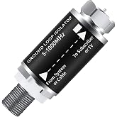 Ground Loop Isolator - Cable TV Audio Isolation Transformer,Hum Buzz TV,Noise Eliminator.