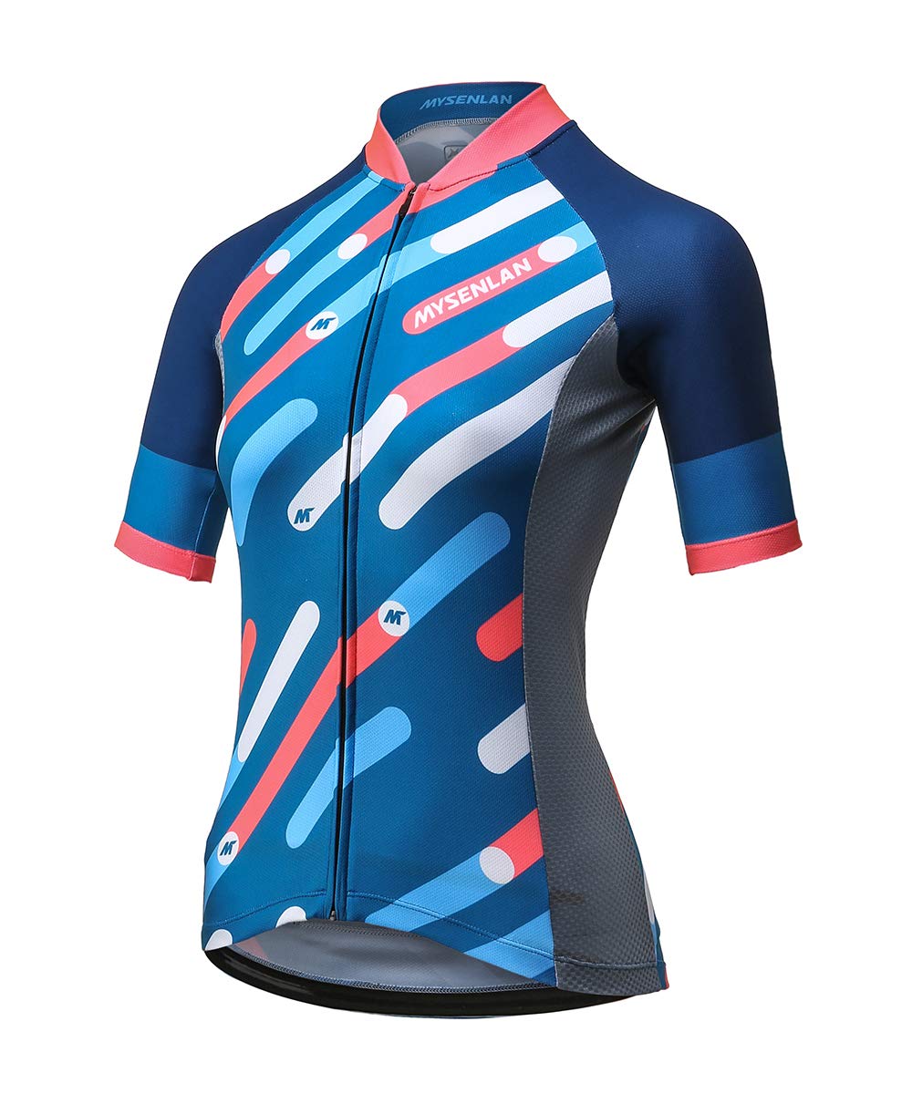 Mysenlan Women's Cycling Jersey Summer Short Sleeve Bike Mountain Breathable shirts MTB road Quick Dry Tops Bicycle Clothing