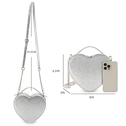 lola mae Heart Shape Satchel Crossbody Purse for