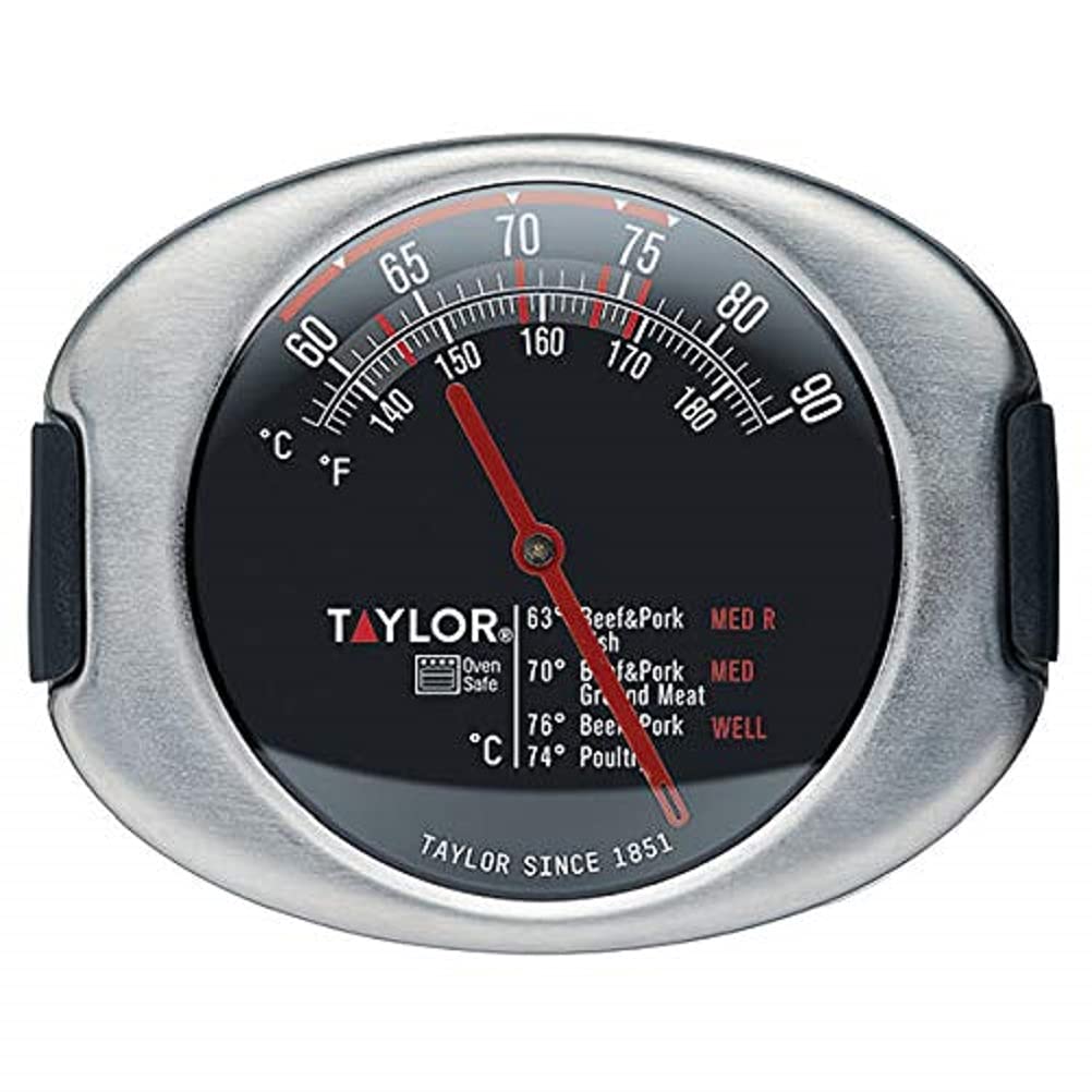 Taylor TYPTHMEATSS Pro Leave in Meat Thermometer Probe, Stainless Steel, Black, 7.5 x 6 x 13 cm