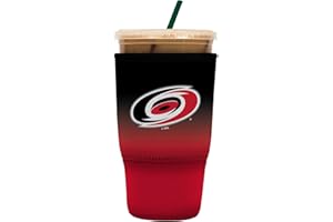 Sok It JavaSok NHL Iced Coffee & Cold Soda Insulated Neoprene Cup Sleeve (Carolina Hurricanes, Large: 30-32oz)
