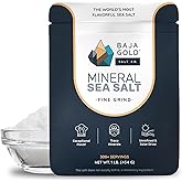 Baja Gold Mineral Sea Salt - Pure & Organic Real Salt for Cooking & Baking | Fine Grind Sea Salt - Low Sodium | Natural Baja 