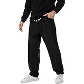 Mancozy Mens Corduroy Casual Pants Joggers Cargo Pants Drawstring Elastic Waist Baggy Sweatpants with Pockets