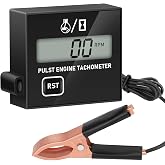 Linkstyle Digital Small Engine Tachometer for 2 and 4 Stroke Gas Engines | Inductive RPM display, compact ABS housing, for compatible chainsaws, mowers, motorcycles, ATVs, UTVs and marine engines