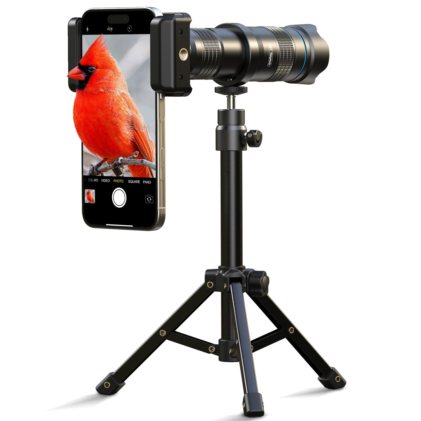 Apexel APL-DG10 10 in 1 Cell Phone Camera Lens Kit Wide Angle Lens & Macro Lens+ Fisheye Lens+Telephoto Lens+CPL/Flow/Radial/Star Filter+Kaleidoscope 3/6 Lens for iPhone Samsung Sony, Black — image 1