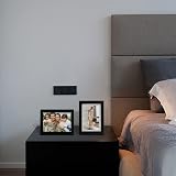 EGOFINE 7x5 Picture Frame Solid Wood Black 4 Pack with Mat 4x6 17.8x12.7cm view 4
