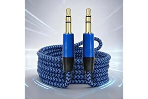 Stereo Jack Cables,Nylon Braided Aux Cable (3.3ft/1m,Hi-Fi Sound),3.5 mm Male to Male Braided Auxiliary Cord