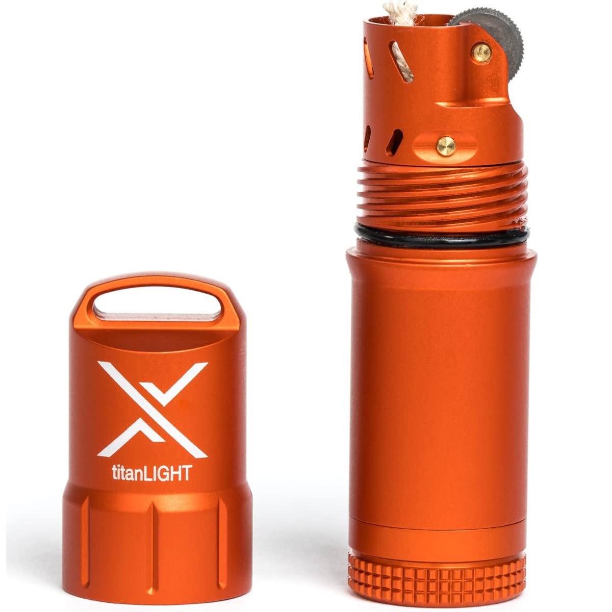EXOTAC Rugged, Waterproof Refillable Aluminium Lighter (Orange)