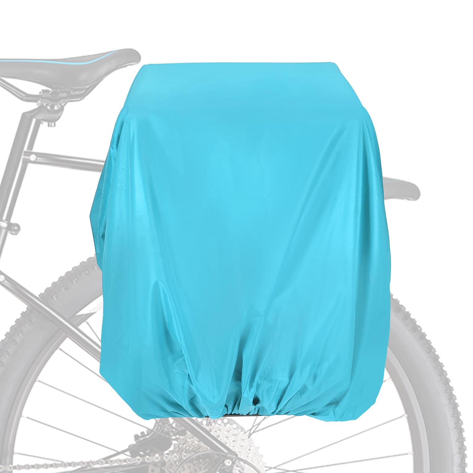 PATIKIL 80L Bicycle Rear Rack Rain Cover, Bike Trunk Rain Cover Waterproof Cycling Rain Cover for Mountain Cycling Hybrid Bike, M, Lake Blue