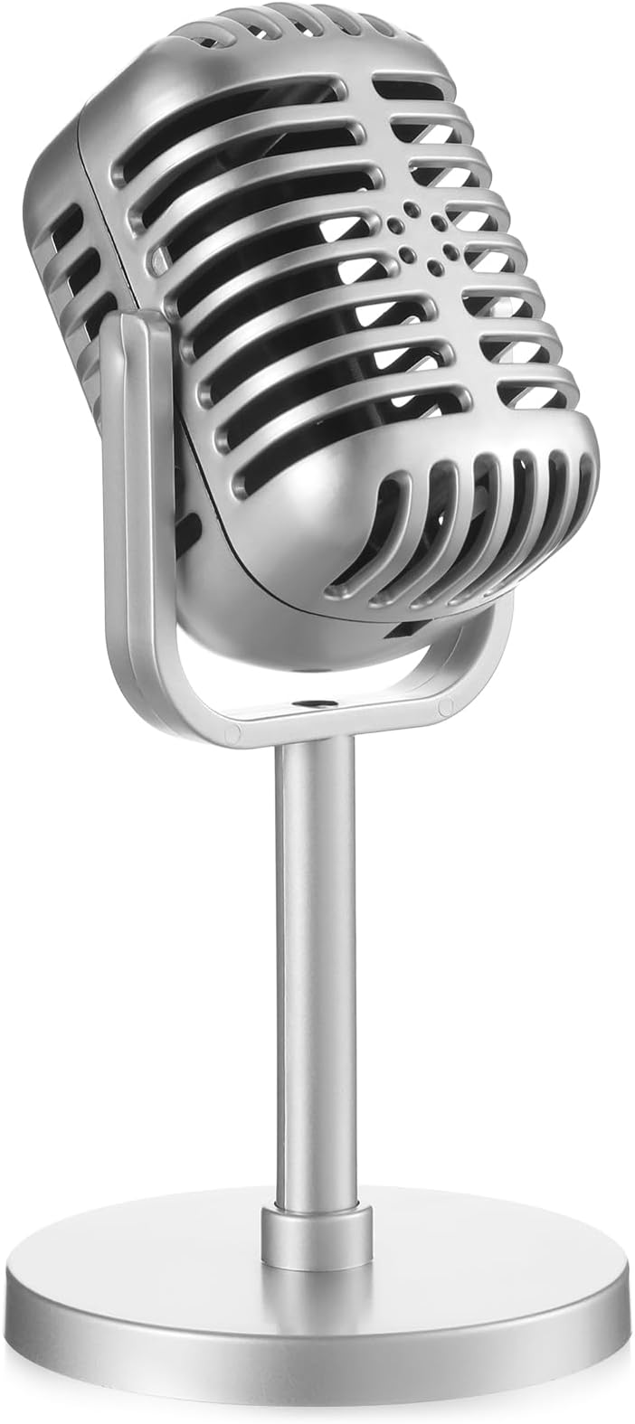Thinp Classic Retro Microphone Prop Vintage Style Stand Antique Decor Fake