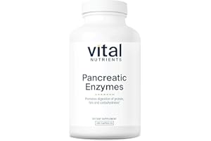 Vital Nutrients Pancreatic Enzymes 1000mg (Full Strength) | Pancreatin Digestion Supplement with Protease, Amylase & Lipase | Digestive Enzymes | Gluten, Dairy, and Soy Free | 180 Capsules
