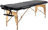 Panana Portable Massage Bed Black Adjustable Height Wooden Legs view 9