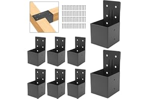 YVHFWOY Pergola Brackets 8pcs,4“x 4"(Actual 3.6 "x 3.6") Rafter Post Brackets,Pergola Connectors,DIY Connectors Bracket for Outdoor Gazebos,Log Cabins,Sunroom,Carport,Deck Railing