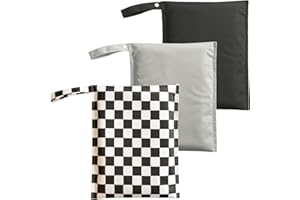 RelaxScene 3Pcs Wet Dry Bag Waterproof Travel Laundry Bags for Dirty Clothes Swimsuit Small Baby Bag Diaper Bag Accessories Bags Beach Pouch Breast Pump Parts Bag Cloth Diaper Wet Bag