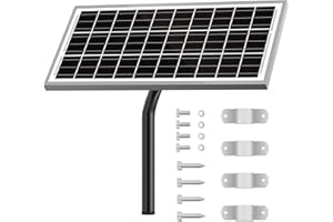 Newpowa 15W 12V 10BB Solar Panel Automatic Gate Openers, Compatible with Mighty Mule, Powered Charger Kit Mounting Bracket + Installation Tool Kit