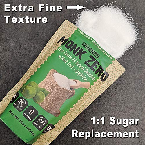 Monk Zero Monk Fruit Sweetener, NonGlycemic, Keto Approved, Zero
