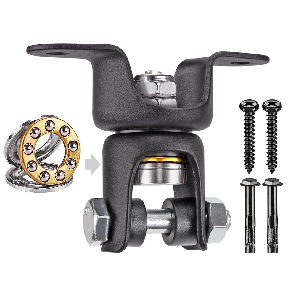 BeneLabel Swing Hanger Bearing, Heavy Duty Hammock Chair Hook 360 Swivel Punching Bag Ceiling Bracket Yoga Rope/Aerail Hoop/Boxing Suspension Kit, 350lbs