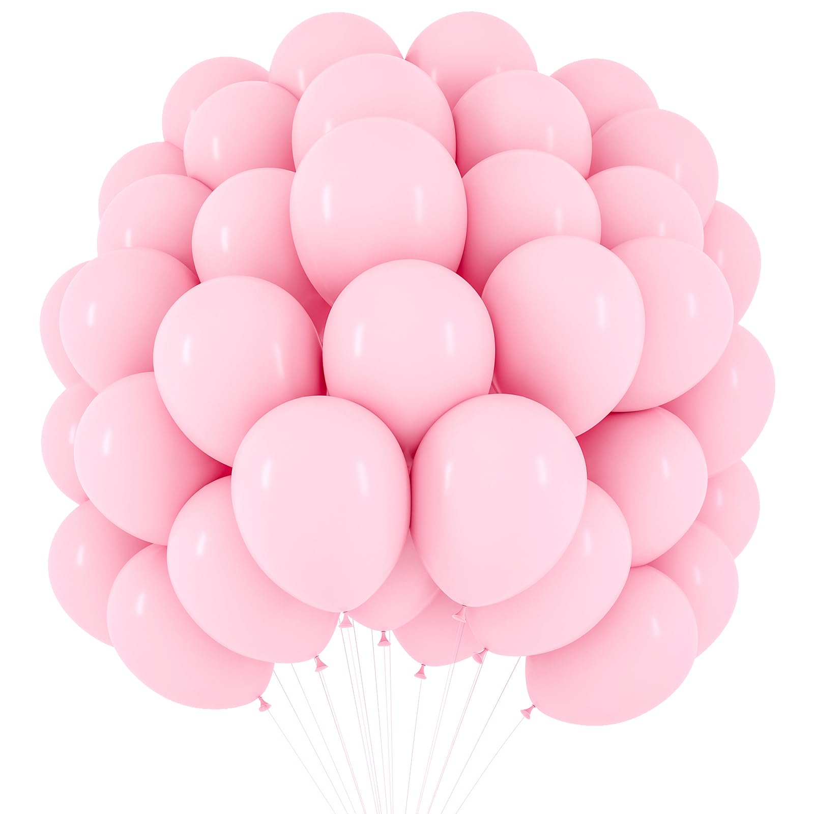 RUBFAC Pastel Pink Balloons, 135pcs 12 Inch Light Pink Balloons and ...