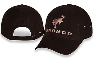 CHECKERED FLAG SPORTS New Ford Bronco Dark Brown Unstructured Washed Canvas Cap/Hat with Adjustable Closure