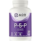 AOR P5P Vitamin B6 Supplement 50mg, 120 Caps 60-Day Supply - Active Form Pyridoxal-5-Phosphate - Gluten-Free, Non-GMO & Vegan