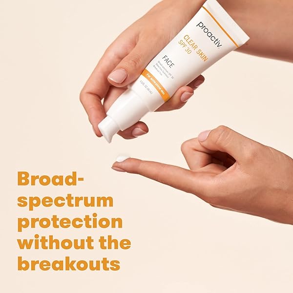 PROACTIV CLEAR SKIN FACE SUNSCREEN MOISTURIZER WITH SPF 30 – HYDRATING SPF LOTION AND SENSITIVE SKIN SUNSCREEN FOR OILY SKIN AND ACNE-PRONE SKIN, OIL FREE MATTE SKINCARE SUNSCREEN, 1.5OZ