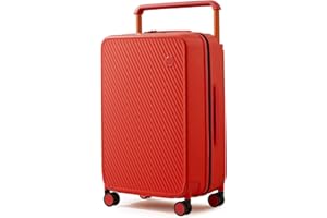Mixi Luggage Suitcases with Spinner Wheels,Upgrade Wide Handle PC Hardshell Rolling Travel Suitcase with TSA Lock, Checked-Me