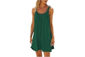 FAVIPT Summer Dresses for Women 2024,Vacation Trendy Sleeveless Short Dresses Plus Size Casual A Line Mini Beach Dresses