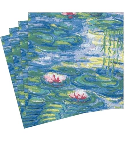 Paper Napkins Caspari Hydrangeas Cocktail Napkins - 40 Count Boxed Set, German Printed Eco-Friendly Design Amazon Napkins