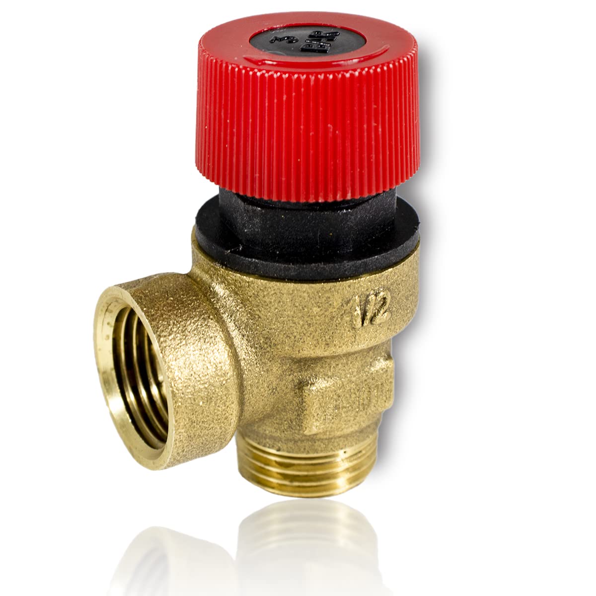 GOLDMAN SERVICE Premium Brass Boiler Safety Valve, 3Bar G1/2'', Universal Compatibility with Major Brands , Easy Installation