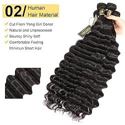 QTHAIR 14A Loose Deep Wave 4 Bundles Brazilian