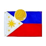 AMZFLAG Embroidered Filipino Philippine Flag 12x18