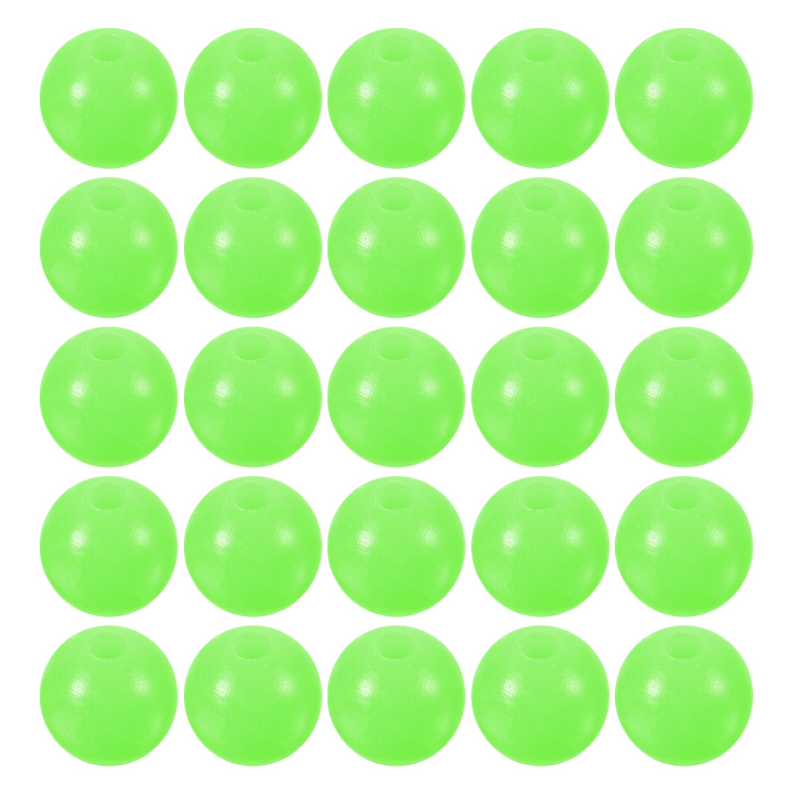 M METERXITY 200 Pcs Glow Fishing Beads - Plastic Luminous Round Soft Bait Egg Lure Rigs Apply to Outdoor Tackle Tool (8mm, Green)