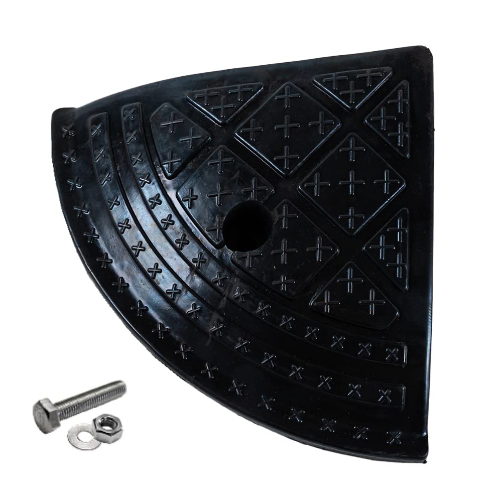 Rinmi 段差プレート コーナー用 高さ 10cm 1個 連結 ゴム製 滑り止め 段差解消 スロープ 車いす 玄関 縁石 ブラック商品画像