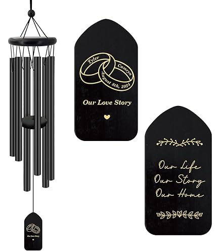 thumbnail image 2 of Couple Wedding Gifts Mr & Mrs Wedding Wind Chimes - 25.5 Inch 2 of 10