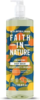 Faith In Nature Grapefruit & Orange Body Wash 1L Vegan No SLS Parabens