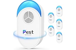 DOS VECES Upgraded Ultrasonic Pest Repeller 6 Packs, 2024 Indoor Mosquito Repellent, for Rodent, Roach, Mouse, Bugs, Mice, Spider, Electronic Plug in Pest Control for House, Garage, Warehouse,Hotel