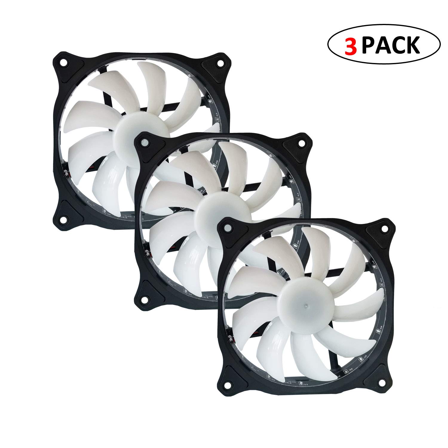 Mua 120mm Computer Fans PC Red LED Case Fan Quiet 12V 3pin Gaming PC ...