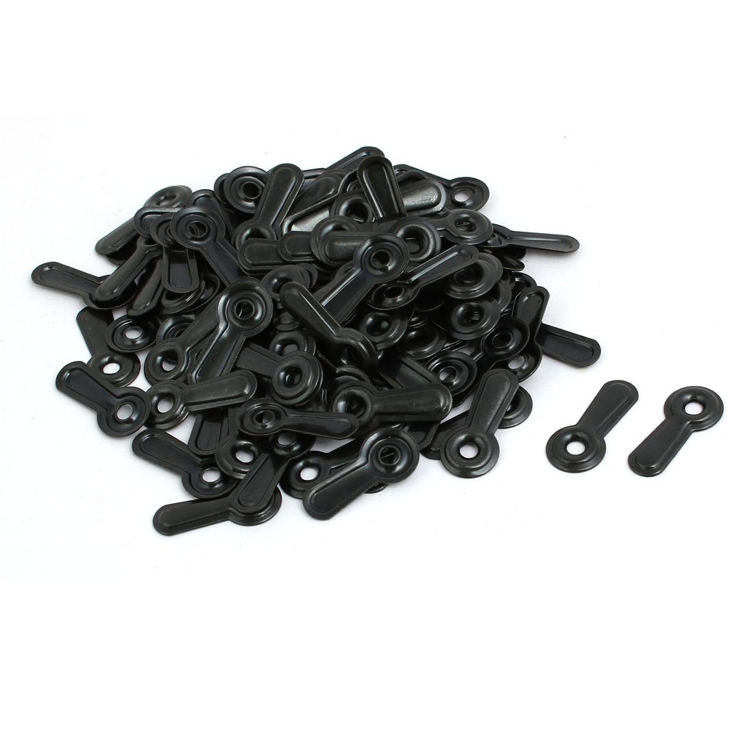 Sourcingmap Frame Turn Button, 4/5" Metal Ridged with Screws for Hanging Pictures, Photos, Drawings and Posters, Black, 100 Pcs