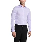 Calvin Klein Men's Dress Shirt Regular Fit Non Iron Herringbone French Cuff