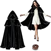 Sunlisky Renaissance Costumes Cloak with Hood Arm Holes Women Medieval Hooded Cape for Halloween Cosplay