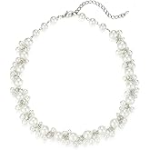 Beaded Pearl Necklace - Elegant Pearl Choker Necklaces for Women Fashion Jewelry Birthday Gift for Mom