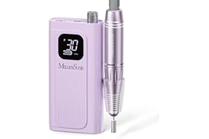 MelodySusie Entry-Level Clip-On Cordless Essential Nail Drill, SC300F 30000RPM Reliable E-File with LCD Display for All Manicure Shaping & Gel Removal, Ideal for Training, Nail Art Practice & Home Use