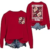 Woati Motherhood Is Kingdom Work Sweatshirt, Christian Mom Shirt