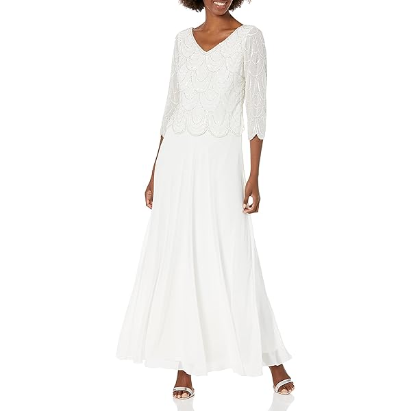 Amazon.com: J Kara Women's 3/4 Scallop Beaded Pop Over Gown Dress, Grey/Mercury/Gun, 6 : Clothing, Shoes & Jewelry Amazon.com: J Kara Women's 3/4 Scallop Beaded Pop Over Gown Dress, Grey/Mercury/Gun, 6 : Clothing, Shoes & Jewelry