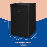 Russell Hobbs Under Counter Freezer 91 L, 55 cm, 3 Drawers, Black view 2